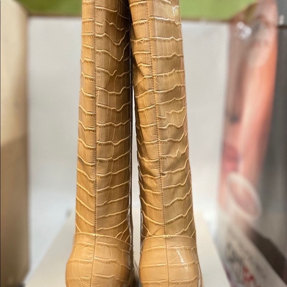 BNIB Marc Fisher Revely Boots Dark Natural Leather - Picture 11 of 14